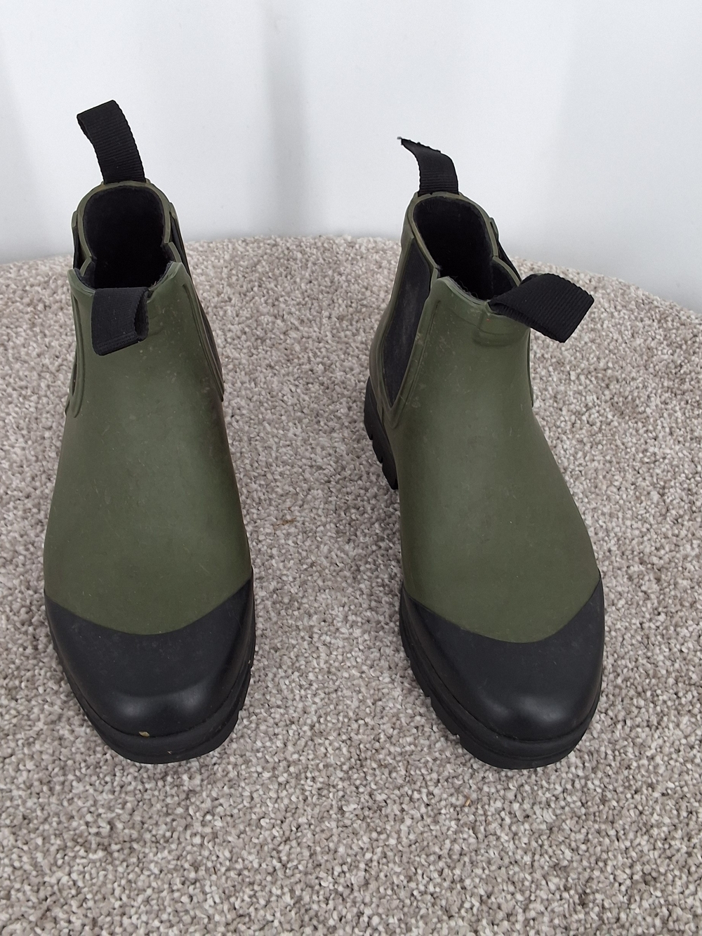 EVERLAVE sz 5 Olive Green Chelsea Rubber Boots -